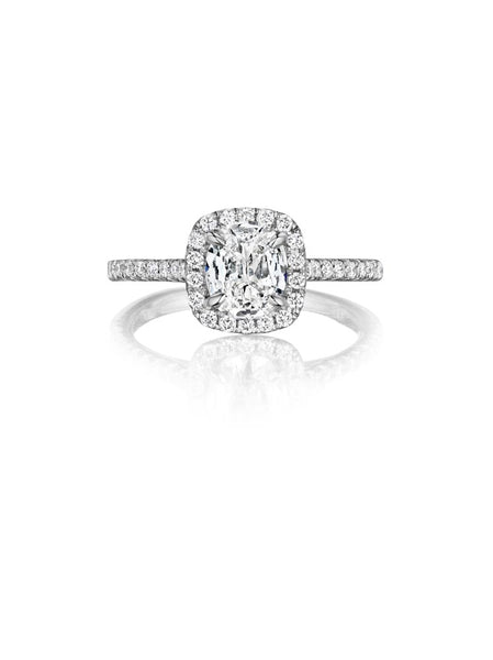 Henri Daussi Cushion Collection Diamond Ring Setting (0.30 CTW)