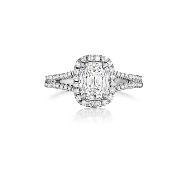 Henri Daussi Cushion Collection Diamond Ring Setting (0.55 CTW)