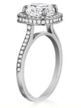 Henri Daussi Cushion Collection Diamond Ring (0.4 CTW)