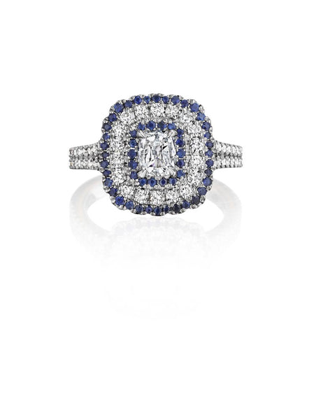 Henri Daussi Cushion Collection Diamond Ring Setting