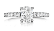 Henri Daussi Cushion Collection Diamond Ring Setting (0.45 CTW)