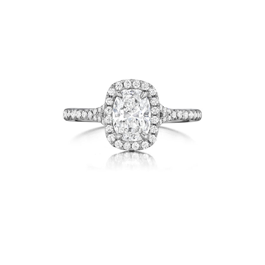 Henri Daussi Cushion Collection Diamond Ring (2.15 CTW)