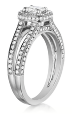 Henri Daussi Cushion Collection Diamond Ring (0.8 CTW)