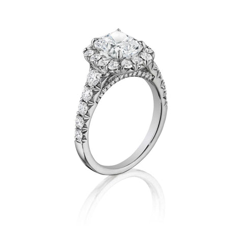 Henri Daussi Cushion Collection Diamond Ring Setting (1.10 CTW)