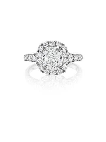 Henri Daussi Cushion Collection Diamond Ring Setting (1.10 CTW)