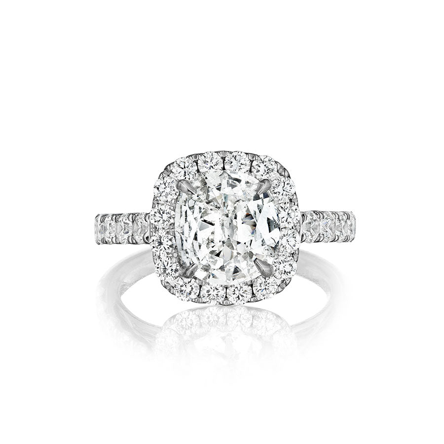 Henri Daussi Cushion Collection Diamond Ring (1.35 CTW)