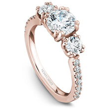 Load image into Gallery viewer, Noam Carver Rose Gold 3-Stone Diamond Engagement Ring (0.73 CTW)