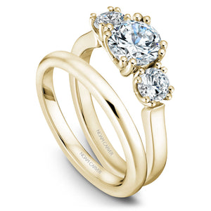 Noam Carver Yellow Gold 3-Stone Diamond Engagement Ring (0.66 CTW)