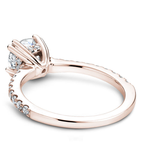 Noam Carver Rose Gold Double Prong Diamond Solitaire Engagement Ring (0.33 CTW)