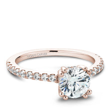 Load image into Gallery viewer, Noam Carver Rose Gold Double Prong Diamond Solitaire Engagement Ring (0.33 CTW)