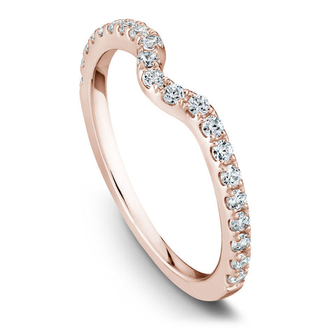 Noam Carver Rose Gold Double Prong Diamond Solitaire Engagement Ring Setting (0.33 CTW)