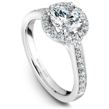 Load image into Gallery viewer, Noam Carver White Gold Channel Set Diamond Engagement Ring with Halo (0.39 CTW)