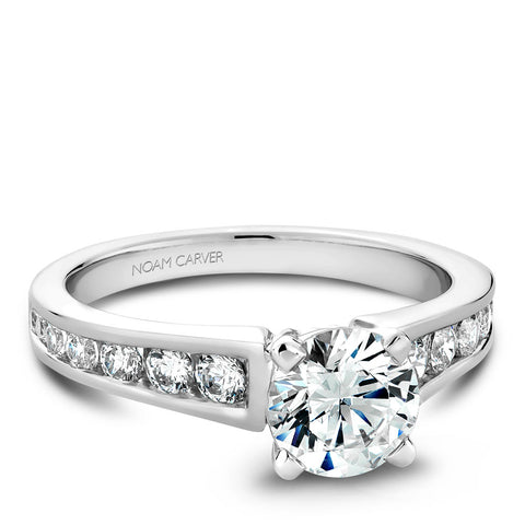 Noam Carver White Gold Channel Set Diamond Engagement Ring (0.51 CTW)