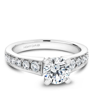 Noam Carver White Gold Channel Set Diamond Engagement Ring (0.40 CTW)