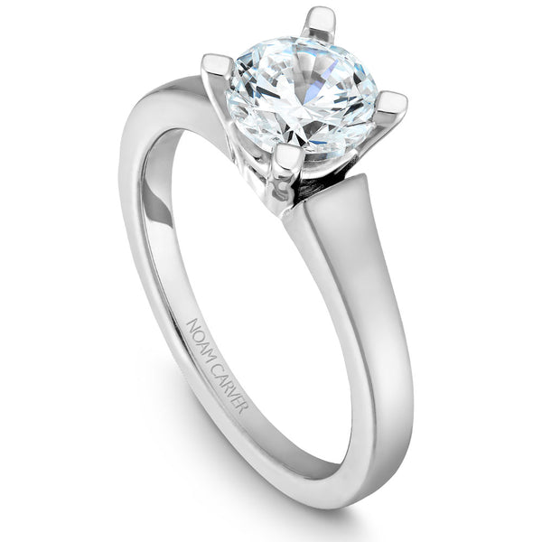 Noam Carver White Gold Engagement Ring Setting with Prongs