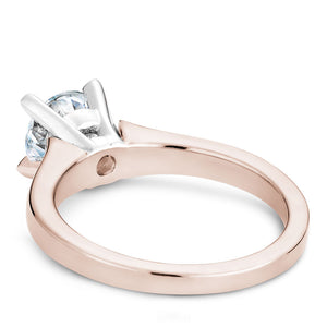 Noam Carver Rose Gold Engagement Ring with White Gold Prongs