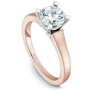 Noam Carver Rose Gold Engagement Ring with White Gold Prongs