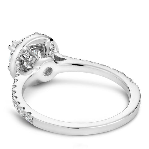 Noam Carver White Gold Diamond Engagement Ring Setting with Halo (0.50 CTW)