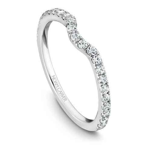 Noam Carver White Gold Diamond Engagement Ring Setting with Halo (0.50 CTW)