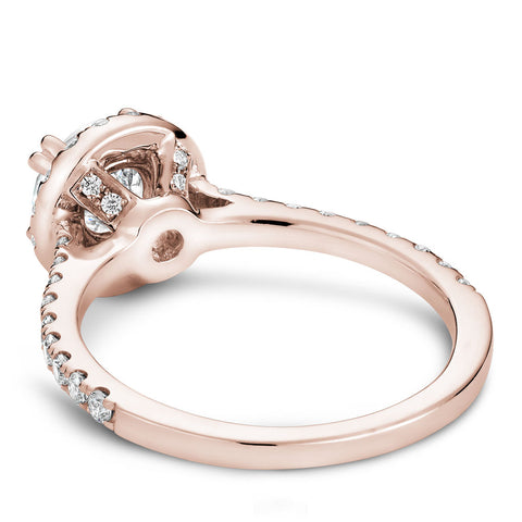 Noam Carver Rose Gold Diamond Engagement Ring Setting with Halo (0.50 CTW)