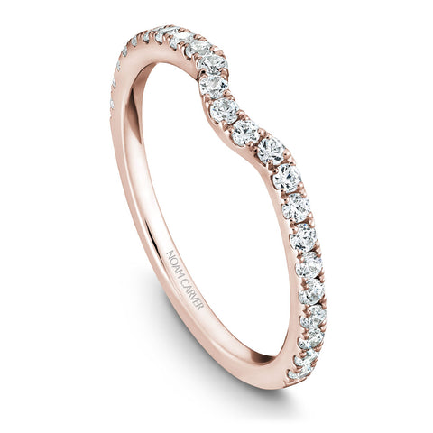 Noam Carver Rose Gold Diamond Engagement Ring Setting with Halo (0.50 CTW)