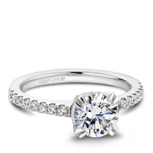 Noam Carver White Gold Diamond Engagement Ring Setting (0.39 CTW)