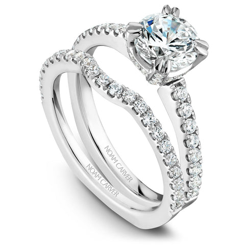 Noam Carver White Gold Diamond Engagement Ring Setting (0.39 CTW)