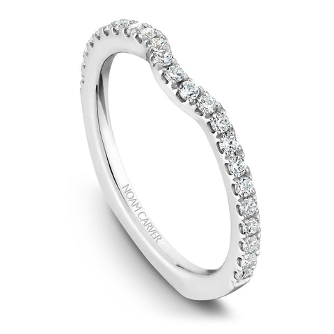 Noam Carver White Gold Diamond Engagement Ring Setting (0.39 CTW)