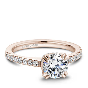 Noam Carver Rose Gold Diamond Engagement Ring (0.39 CTW)