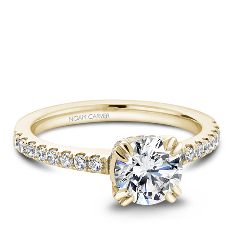 Noam Carver Yellow Gold Diamond Engagement Ring Setting (0.39 CTW)