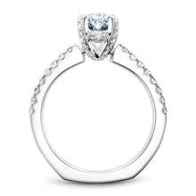 Load image into Gallery viewer, Noam Carver White Gold Diamond Engagement Ring with Oval Center Stone (0.42 CTW)
