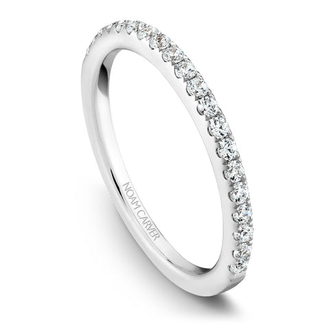 Noam Carver White Gold Diamond Engagement Ring Setting with Channel Set Cushion Halo (0.80 CTW)