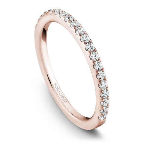 Noam Carver Rose Gold Diamond Engagement Ring Setting with Channel Set Cushion Halo (0.80 CTW)