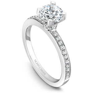 Noam Carver White Gold Channel Set Diamond Engagement Ring Setting  (0.22 CTW)