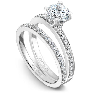 Noam Carver White Gold Channel Set Diamond Engagement Ring Setting  (0.22 CTW)