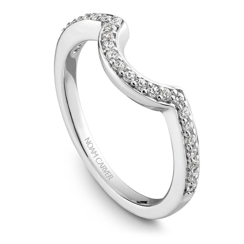 Noam Carver White Gold Diamond Engagement Ring Setting with Channel Set Halo (0.45 CTW)