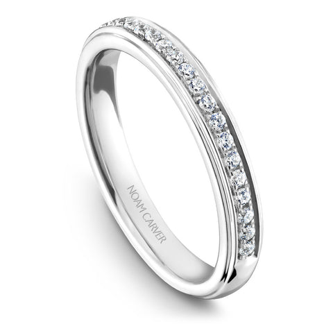 Noam Carver Floral White Gold Engagement Ring Setting with Double Halo (0.48 CTW)