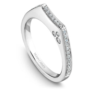 Noam Carver White Gold Bezel Diamond Halo Engagement Ring (0.29 CTW)