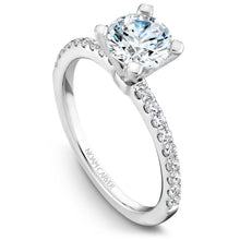 Load image into Gallery viewer, Noam Carver White Gold Peg Head Semi Mount Diamond Solitaire Engagement Ring (0.28 CTW)
