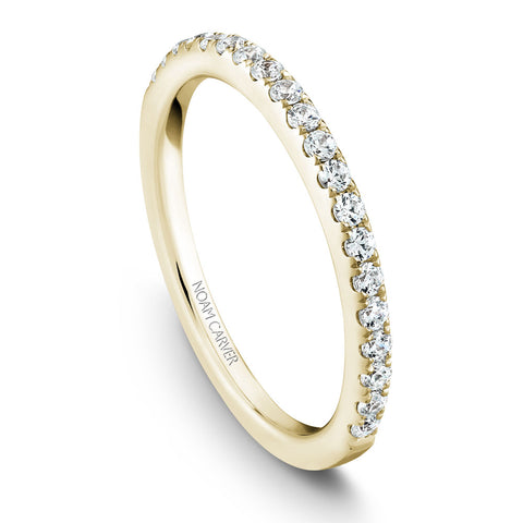 Noam Carver Yellow Gold Peg Head Semi Mount Diamond Solitaire Engagement Ring Setting (0.28 CTW)