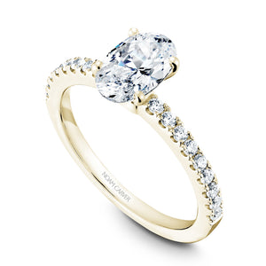 Noam Carver Yellow Gold Solitaire Engagement Ring Setting (0.28 CTW)