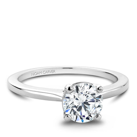 Noam Carver White Gold Solitaire Engagement Ring Setting