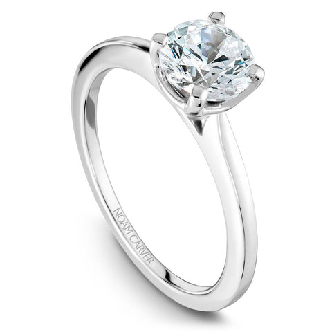 Noam Carver White Gold Solitaire Engagement Ring Setting