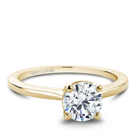 Noam Carver Yellow Gold Solitaire Engagement Ring Setting