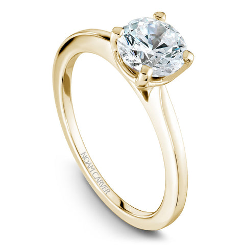 Noam Carver Yellow Gold Solitaire Engagement Ring Setting