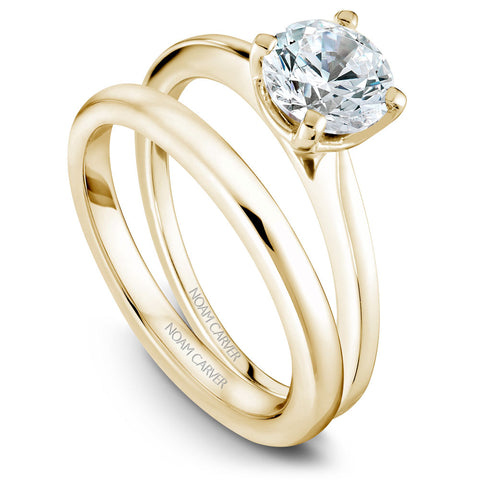 Noam Carver Yellow Gold Solitaire Engagement Ring Setting