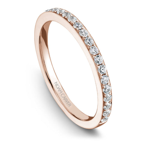 Noam Carver Rose Gold Diamond Engagement Ring Setting with Flower Crown (0.31 CTW)