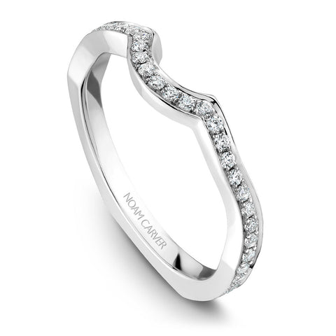 Noam Carver White Gold Curved Channel Set Engagement Ring Setting (0.75 CTW)