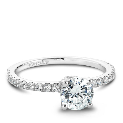 Noam Carver White Gold Diamond Engagement Ring Setting (0.34 CTW)