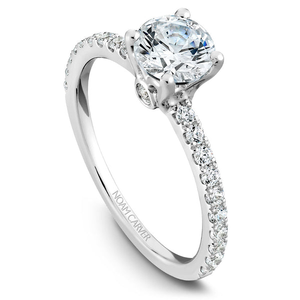 Noam Carver White Gold Diamond Engagement Ring Setting (0.34 CTW)